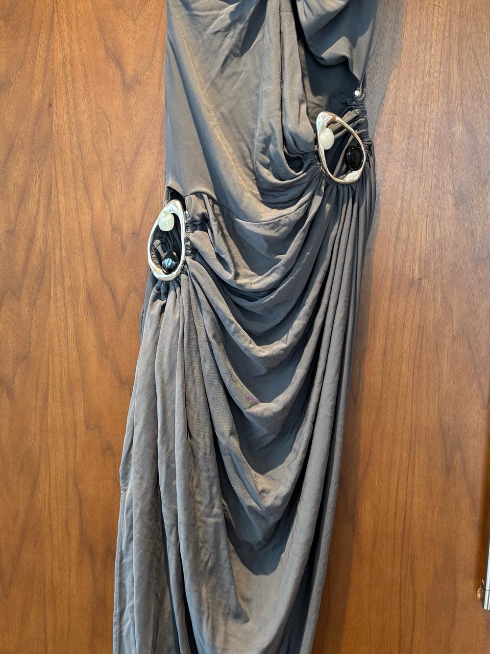 Christopher Esber Orica Ruched Jersey Strapless Dress